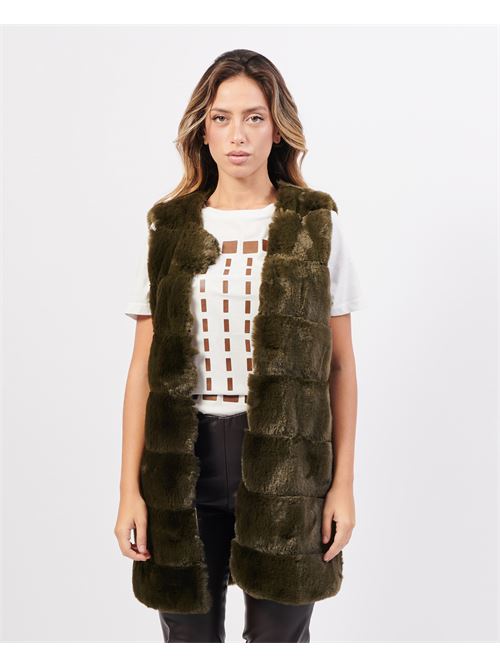 Gio Cellini sleeveless jacket in eco fur GIO CELLINI | EP034VERDE